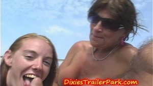 Milf Mom and Teen Daughters CUM Vacation at SEA