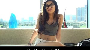 CastingCouch-X Teen with glasses auditions for porn
