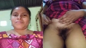 Excited woman flaunts her private parts