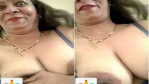 Desi bhabi flaunts her big tits in a video