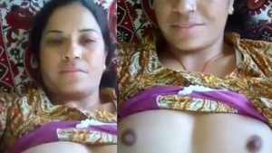 Desi aunt flaunts her large breasts and intimate area