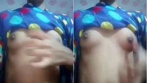 Lovely girl reveals her breasts and pussy in a sensual video