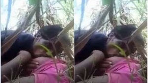 Desi lover sucks breasts and has sex outdoors in exclusive video