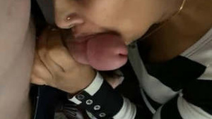 Desi girl gives a good blowjob in this video
