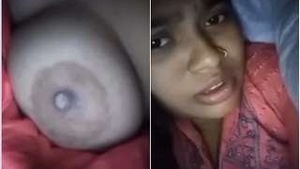 Rustic Bangladeshi babe flaunts her breasts