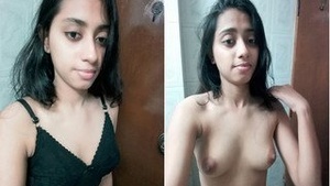 Bangla beauty flaunts her natural breasts and moist vagina in HD