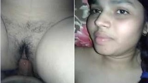 Indian babe with a small boob gets her tight ass pounded