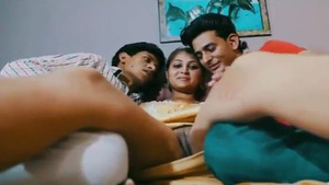Three Indian girls in a steamy threesome video