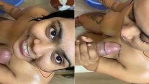 Oasi Das's seductive bathroom blowjob will leave you breathless