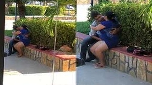 Outdoor romance and pussy wanking with a loving couple