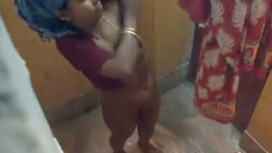 Naughty Desi wife takes a secret shower in front of the camera