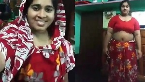 Indian wife flaunts her big butt and pussy for her husband