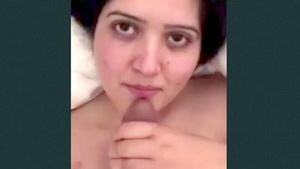 Stunning Pakistani babe receives a mouthful of cum