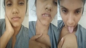 Indian girl flaunts her big boobs in a seductive video