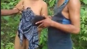 Cheating wife gets caught by village people during outdoor sex