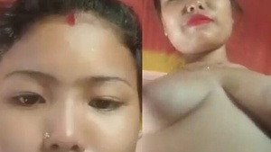 Cute northeast girlfriend makes a video for her boyfriend