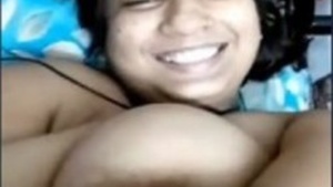 Curvy bhabi flaunts her assets in video call
