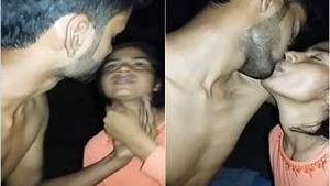Indian couple indulges in passionate kissing
