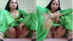 Indian country girl bares her pussy for the camera