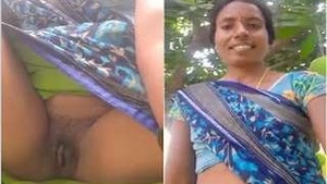 Telugu bhabhi flaunts her big boobs and pussy in solo video