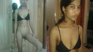 Bangla babe flaunts her body in a steamy solo performance