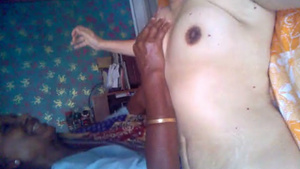 Desi auntie gives a sensual massage to her master