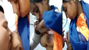 Office manager gets caught in scandal after sucking boobs at work
