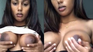 A stunning Tamil woman flaunting her breasts