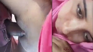 Bangladeshi girl enjoys outdoor sex in MMS video