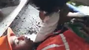 A construction worker has intense sex with his coworker