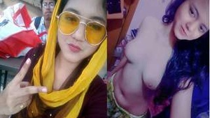Busty Indian girl flaunts her curves in video call