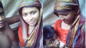 Indian amateur couple enjoys some boob play