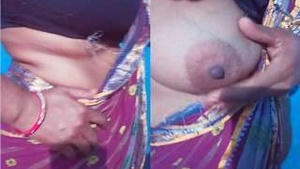 Desi bhabhi's solo dance and naughty showcase of her breasts and pussy