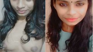 Amateur Indian babe flaunts her big boobs and pretty pussy