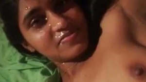 Nude Indian girl gets her face licked after sex in a steamy video