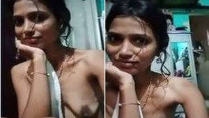 Amateur Indian bhabhi records nude video for lover in village