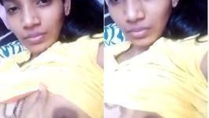 Exclusive video of cute desi girl indulging in finger selfies