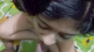 Desi girlfriend gives a blowjob in leaked video part 2