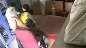 Surveillance footage reveals teacher enjoying time with colleague