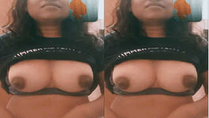 Amateur Indian girl gives a blowjob and shows off her big boobs in part 3