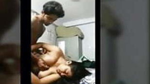 Desi college students explore each other in a hotel room