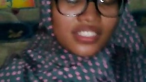 Hairy Indonesian pussy in hijab