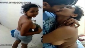 South Indian porn with big boobs and bathroom action