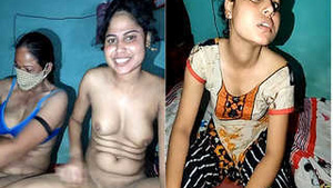 Amateur Indian girls show off their bodies in a webcam show