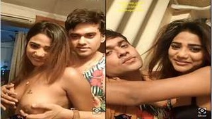 Indian amateur Ruks enjoys boobs and show on the show