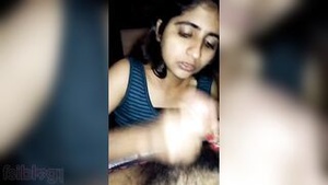 Naughty Indian schoolgirl gives a blowjob and gets her fill in this scandalous video