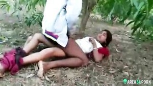 Tamil babe gets rough outdoor sex from local guy in scandalous video