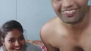 Young Indian couple enjoys romantic foreplay and fingering before sex