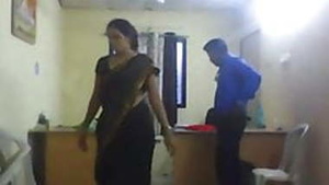 Spy girl gets caught on hidden camera while having sex in office