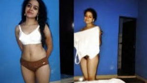 Shy mallu girlfriend gets recorded fully naked by her boyfriend in HD video